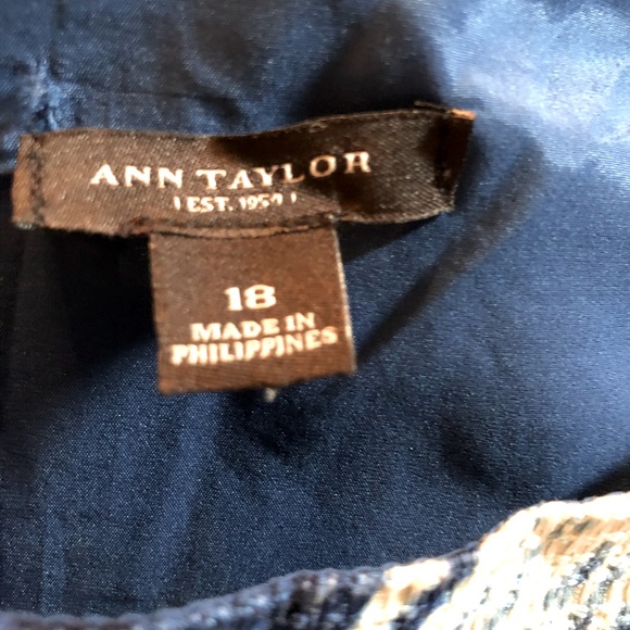 Ann Taylor Blue and White Midi Dress - Picture 6 of 7